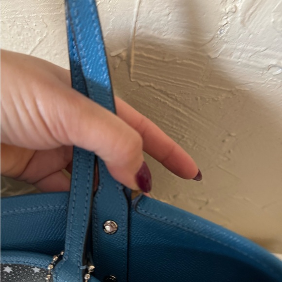 Coach reversible celestial blue and stars tote bag and wallet - Picture 9 of 10